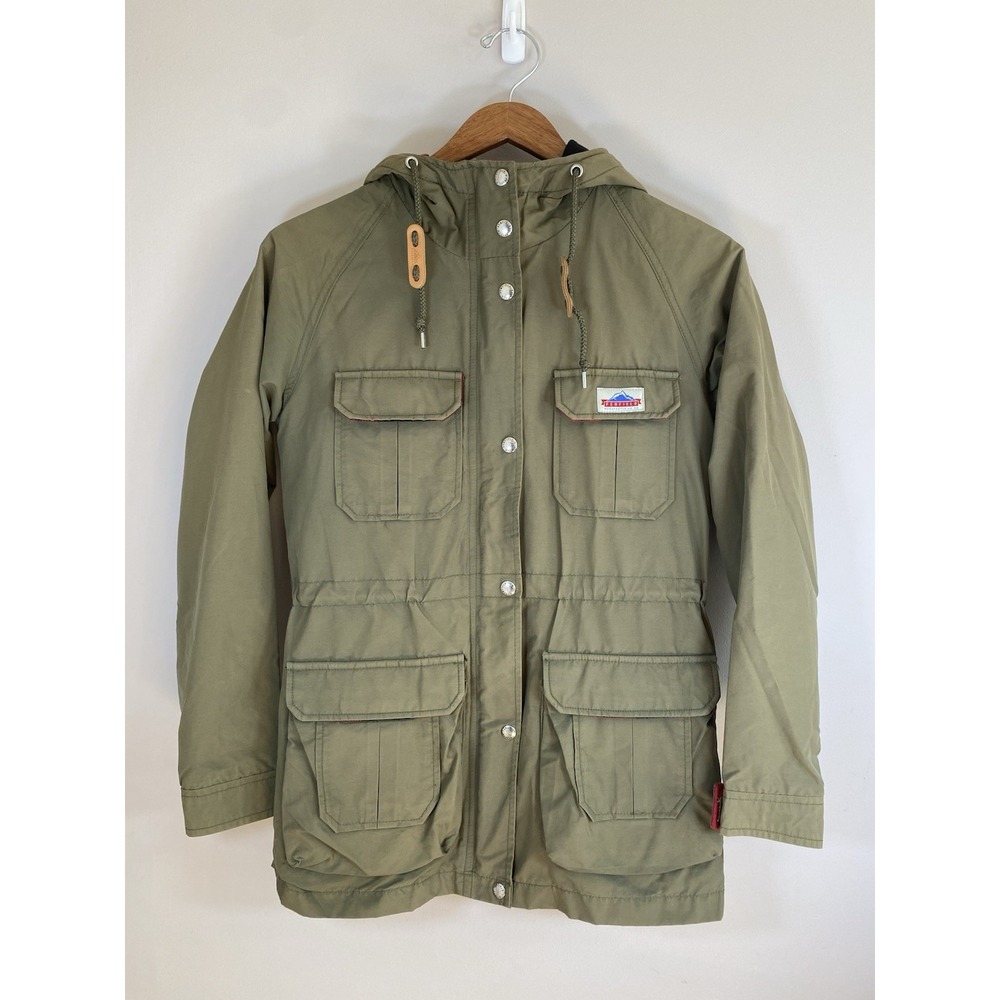 Penfield Kasson 60/40 Mountain Parka Jacket Women‎ XS Green Flannel Lined Hooded